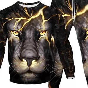 Men 450 Gsm Fleece Track Suit Front Zipper Full Sleeve Fleece Cotton Hooded Men Hoodie Tracksuit <b>Sweatshirt</b> Sweatpants hoodies - Product Image 1