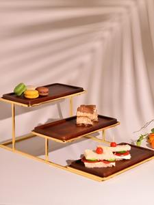 แท่นวางช็อคโกแลตโลหะพร้อมแท่นวางช็อคโกแลตเคลือบเคลือบสำหรับเสิร์ฟช็อคโกแลตและใช้เสิร์ฟของหวาน - Product Image 4