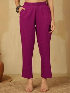 Mujer sólido Regular puro algodón Kurta con pantalones indio Pakistán Salwar kameez - Product Image 5