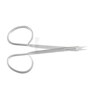 Ciseaux de couronne et de collier dentaires en acier inoxydable de qualité supérieure Ciseaux chirurgicaux dentaires droits et incurvés non revêtus Instruments dentaires - Product Image 2