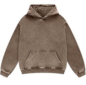 Sudadera con capucha transpirable para hombre con lavado ácido, ropa de calle pesada de gran tamaño para exteriores, Jersey lavado Vintage de talla grande, fabricante personalizado - Product Image 6