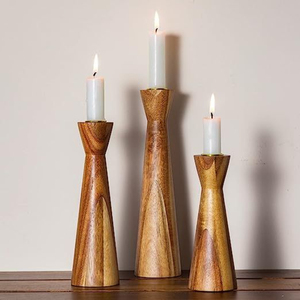 Bougeoirs en bois de conception fantastique pour la maison mariage Table de noël ornement décoratif cadeau de mariage chandelier en bois - Product Image 3