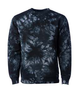 Adulto Tie-Dye Camisa de manga larga Adulto Supersoft Marbled Tie-Dye Sudadera de cuello redondo Independent Trading Co Sudaderas - Product Image 2