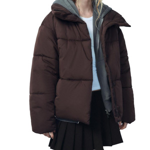 Trendy High Quality Plus Size Women's Breathable <b>Windproof</b> Waterproof Sports Zip Jacket Fashionable Plain Windbreaker for Winter - Product Image 4