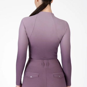 Chemise équestre à forte demande technique avancée ajustement élégant vêtements personnalisés en vrac vente en gros équitation couche de base chemises hautes - Product Image 3