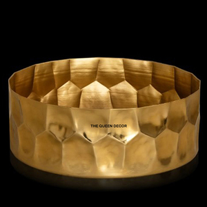 Best Elegant Aluminum Metal Newest Texture Shinny Polish Vintage Fancy Bowl Premium Quality Home Accent - Product Image 6