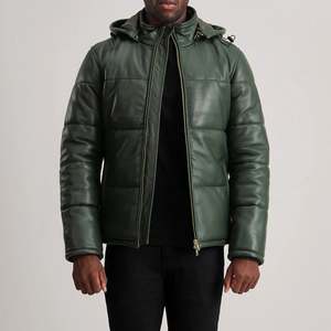 Manteau matelassé réversible en peau de mouton Gordon's en cuir imperméable pour un style décontracté (XS) - Product Image 1