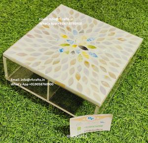 Cajas acrílicas con incrustaciones de nácar n Box Mini Cube Containers con tapas para dulces Joyas para postres dulces - Product Image 3