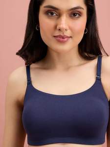 Soutien-gorge rembourré de couleur bleu marine 100% coton sur mesure meilleur prix d'usine Bangladesh - Product Image 4