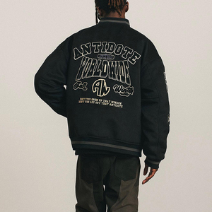 Personnalisé Nouveaux Hommes Laine Corps En Cuir Manches Brodé Chenille Patches Varsity Jacket Letterman Baseball College Jacket - Product Image 4