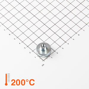 Gripper piatto in Samario-Cobalto Ø20x6mm con boccola filettata - Product Image 1
