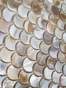 ม็อบโมเสคเปลือกหอยสีขาวทำมือสำหรับตกแต่งผนังสำนักงานที่ซับซ้อน - Product Image 4