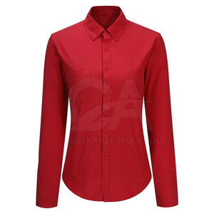 Camisa de Manga Larga para Mujer, Cierre de Botones, Corte Holgado Informal, Color Sólido, Talla Adulto - Product Image 6