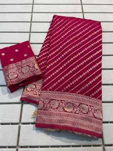 High <b>on</b> Demand Pure Khadi Silk <b>Saree</b> With Rich Zari Woven Pallu for Women Wedding Party Wear Luxury <b>Saree</b> for <b>Sale</b> - Product Image 4