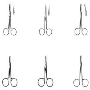 Tijeras para Ojos Rectas y sin Filo de 12.5 cm, Tijeras para Iris Rectas de 9 cm, Fabricante Profesional, Tijeras de Acero Inoxidable - Product Image 1