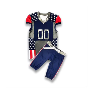 Sublimation personnalisée couleur noir jaune et blanc meilleurs uniformes d'équipe personnalisés vente en vrac top vente uniformes de football américain - Product Image 1