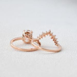 Anillo de Compromiso de Oro de 14k con Diamante Cultivado en Laboratorio con Corte Ovalado de Edición Limitada, Certificado por IGI, VVS, con Halo Trenzado para Mujer - Product Image 3