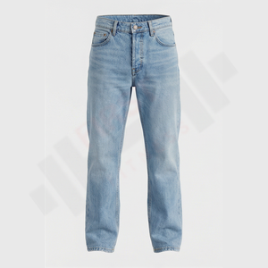 Jeans en denim lavé pour homme, coupe slim, 100% coton enduit, haute qualité, avec options personnalisables, vente en gros OEM - Product Image 1