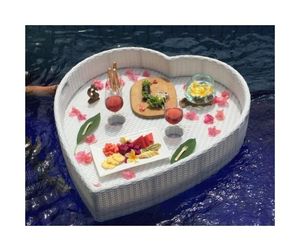 Plateau flottant de conception diverse pour la piscine de ressource-plateau flottant en osier de la meilleure qualité pour le petit déjeuner de mise en commun et l'installation romantique - Product Image 6