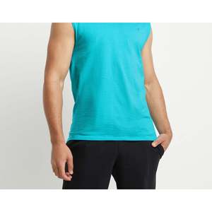 Canotta da uomo Champion girocollo senza maniche 100% cotone stile muscolare per palestra, taglia Small blu con cappuccio - Product Image 3