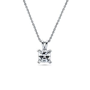 Pendentif Moissanite solitaire coupe princesse - Product Image 3