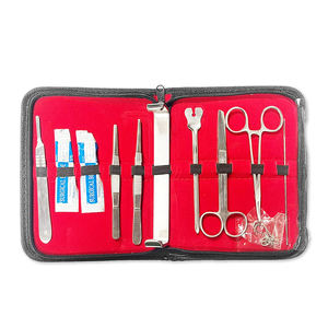Kit d'outils de suture en acier inoxydable allemand avec porte-scalpel Pince à moustiques Ciseaux à iris Kit de dissection médicale - Product Image 1