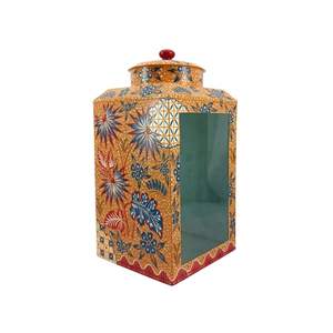 Tubo Decorativo Reutilizable Resistente de Papel de Aluminio con Diseño Tradicional Indonesio de Batik para Regalos de Ramadán, Venta al por Mayor - Product Image 1