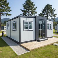 Maison conteneur modulaire pliable et extensible 20ft 40ft en acier, préfabriquée de luxe, pour bureau, bar, villa extérieure, écologique et contemporaine
