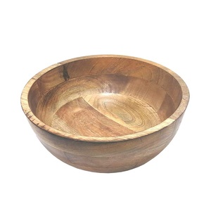 Tazones de madera para servidor de palomitas de maíz o sopa con acabado Natural, uso de catering para restaurante, frutero, almacenamiento de frutas, tazón de madera - Product Image 4