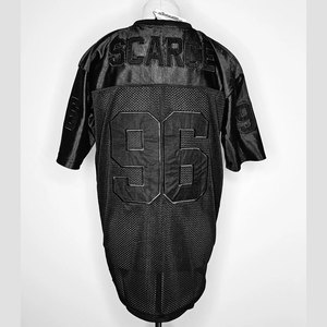 Maillot de football américain noir personnalisé OEM Nouveau design avec maillot respirant à manches courtes sublimé - Product Image 3