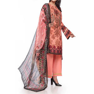Venta al por mayor de 3 piezas de verano de césped trajes para las señoras Venta caliente paquistaní Salwar Kameez estilo vestido para la India y Pakistán - Product Image 3