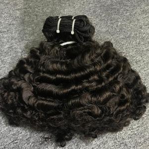 ผมชาวพม่าแบบดิบหยิกผมต่อแบบสั้นสีน้ำตาลเข้มยาวไม่พันกันไม่หลุด - Product Image 3