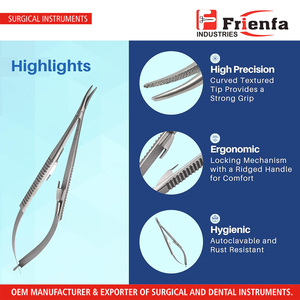 Castroviejo Micro Porte-Aiguille Tournevis Courbé 5.5" - Product Image 4