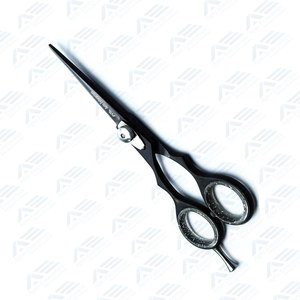 กรรไกรตัดผมสีดำทนทานพร้อมใบมีดคมและสกรูปรับได้ - Product Image 2