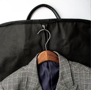 กระเป๋าใส่เสื้อผ้าแบบพับได้ ทำจากหนังและผ้าแคนวาส สำหรับเดินทาง ใส่สูท คลาสสิก ทนทาน กันน้ำ ปิดด้วยซิป ใช้จัดระเบียบสำหรับผู้ชาย ทำงานออฟฟิศ - Product Image 4