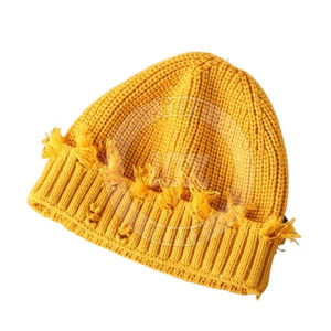 Logo personnalisé Taille Couleur Élégant en Détresse Jacquard Bonnets Vente à Chaud Bonnets Chapeaux Léger Vêtements de Plein Air - Product Image 5