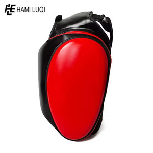 Protector de pierna de entrenamiento de Kickboxing personalizable, almohadillas de pierna de cuero PU duraderas para Muay Thai y MMA con logotipo personalizado en caja - Product Image 2