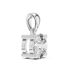 Pendentif en or jaune 14 carats avec diamant rond de laboratoire pour femmes, bijoux de mariée minimalistes, cadeau d'anniversaire de luxe certifié - Product Image 6