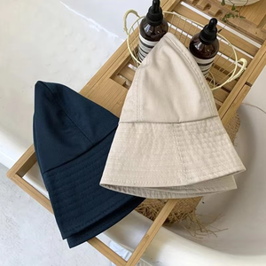 Verano primavera negro mujer sombrero de cubo Casual algodón Color sólido Panamá gorra al aire libre playa visera sombreros de sol señora chica pescador gorra - Product Image 6