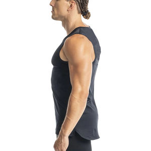 Camiseta sin mangas de gimnasio adelgazante para hombre, transpirable, de secado rápido, con logotipo personalizado, estampado lavado de talla grande - Product Image 2