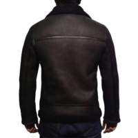 Veste en cuir volant en peau de mouton véritable pour hommes, manteau pour hommes, nouveau style d'hiver, col en fourrure, couleur unie, meilleure qualité, nouveau