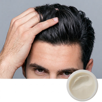 Pâte coiffante mate à tenue forte à base d'eau pour hommes, contrôle flexible, cire modelante, pâte de barbier