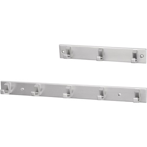 Toallero con 3 Ganchos de Aluminio Anodizado Plateado, 210 mm de Largo, 35 mm de Alto, 33,5 mm de Profundidad HERMETA - Product Image 1