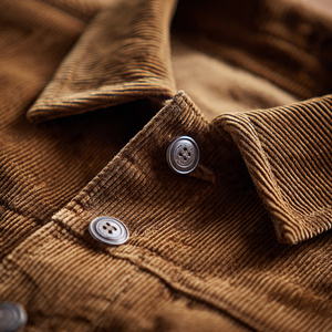 White Corduroy <b>Trucker</b> <b>Jacket</b> <b>Men</b> Streetwear Winter Corduroy <b>Trucker</b> Coat Tops <b>Men's</b> Button Down Corduroy Casual Coat <b>Mens</b> - Product Image 5