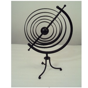 Black Metal Open Frame World Globe For Home Office <b>Table</b> <b>Top</b> <b>Decorative</b> - Product Image 1