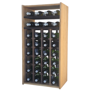 Portabottiglie a 24 scomparti a due colori con 2 ripiani per riporre in sicurezza 32 bottiglie a casa o in vigna - Product Image 1