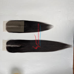 Cabello Remy vietnamita más vendido, materia prima de alta calidad, cierre de encaje sedoso, estilo de onda Frontal, paquete de encaje HD, cabello Thanh - Product Image 3