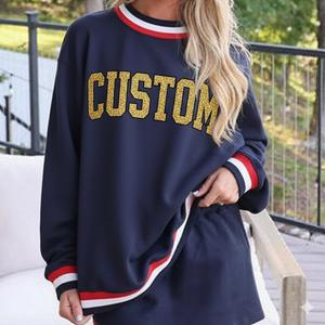 Pull à col montant pour femme, grande taille, en polyester/coton épais, de luxe, à ouverture frontale, personnalisé, de haute qualité, uni, décontracté, écologique, pour l'hiver - Product Image 6