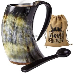 Venta al por mayor de alta calidad de cuerno de búfalo tazas hechas a mano de lujo al por mayor de cuerno natural taza Bar cerveza y vino taza para beber para proveedores - Product Image 2