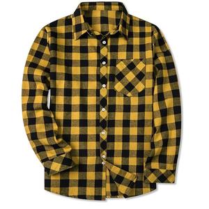 100% Cotton Vintage <b>Flannel</b> <b>Shirt</b> for <b>Men</b> Square Collar Anti-Shrink Feature Long Sleeves Plus Size Customized Color Design - Product Image 2